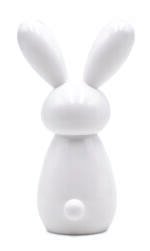 Bisetti Icons White Lacquered Beechwood "Rabbit" Salt, Pepper, or Spice Mill, 7-1/2-Inches