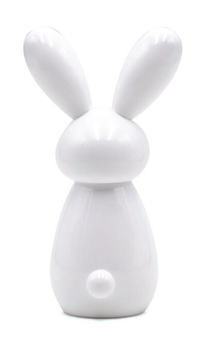 Bisetti Icons White Lacquered Beechwood "Rabbit" Salt, Pepper, or Spice Mill, 7-1/2-Inches