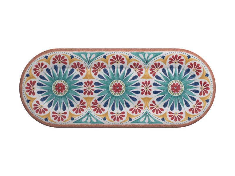 Touch-MeL Large Oval Melamine Serving Tray - Porto